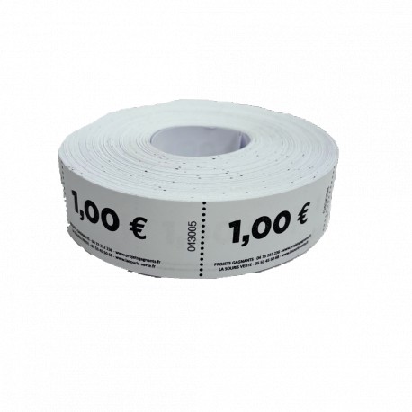 Tickets en rouleaux "1.00 €"