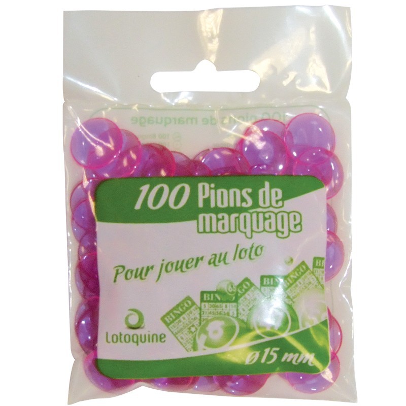 Loto - sachet de 100 pions magnétiques rose - accessoire - jeton - Loto  mémo et domino - Achat & prix